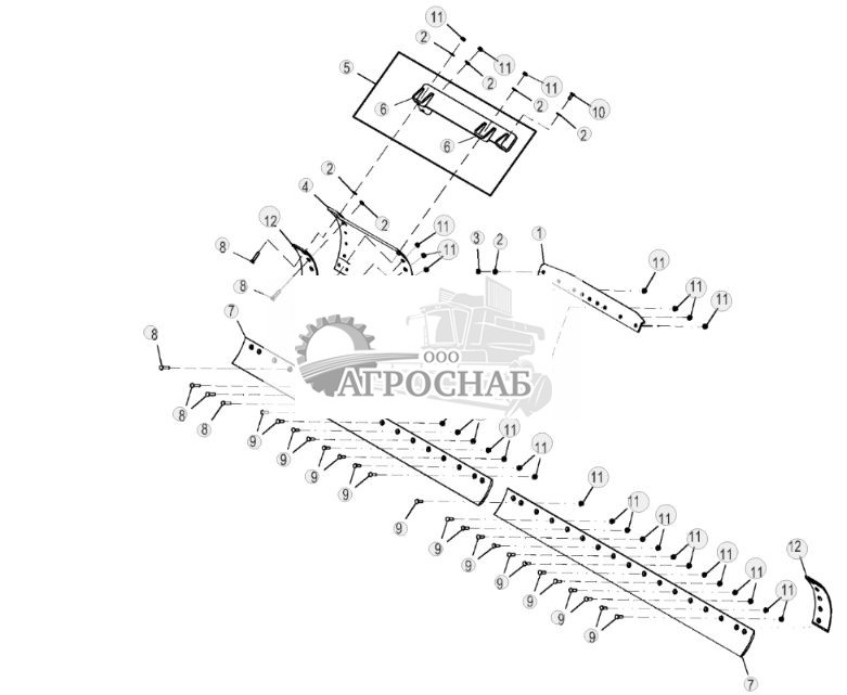 Удлинитель правого отвала (27 дюймов с крепежом 58 дюйма) - ST3681 663.jpg